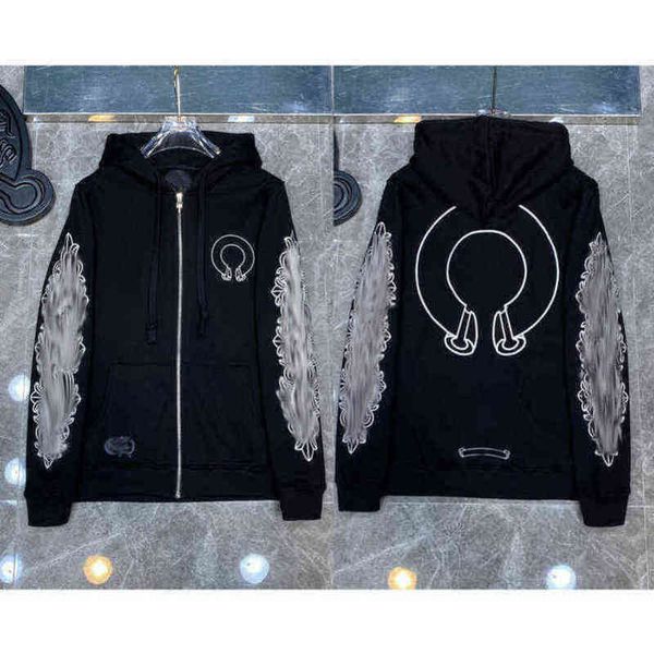 classic luxury designer fashion hoodies mens zipper ch horseshoe sanskrit cross print pullover hooded sweatshirts sweater woman loose jackts, Black
classic luxury designer fashion hoodies mens zipper ch horseshoe sanskrit cross print pullover hooded sweatshirts sweater woman loose jackts, Black