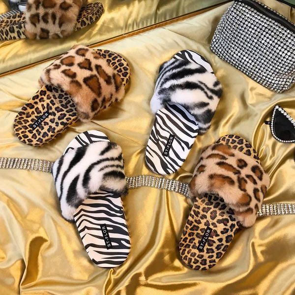 slippers zebra print leopard women's furry flat sandal can be worn in all seasons non-slip comfortable warm sandals slides, Black
slippers zebra print leopard women's furry flat sandal can be worn in all seasons non-slip comfortable warm sandals slides, Black