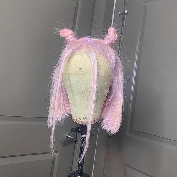 synthetic wigs preplucke short bob straight pink colored glueless lace front wig with baby hair 180%density daily heat resistant, Black
synthetic wigs preplucke short bob straight pink colored glueless lace front wig with baby hair 180%density daily heat resistant, Black