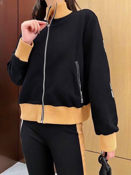 designer women's zipper casual sweatshirt two piece set with logo round neck sleeveless shirt fashion sportswear, Black
designer women's zipper casual sweatshirt two piece set with logo round neck sleeveless shirt fashion sportswear, Black