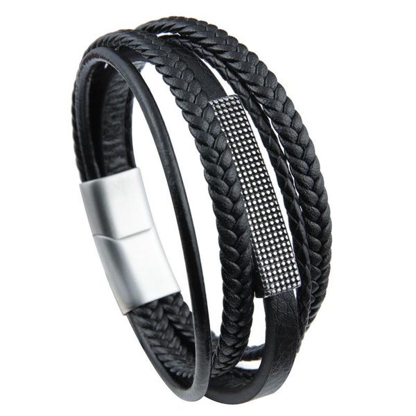 charm bracelets fashion multi-layer braided stainless steel men's leather ropebracelet holiday gift, Golden;silver
charm bracelets fashion multi-layer braided stainless steel men's leather ropebracelet holiday gift, Golden;silver