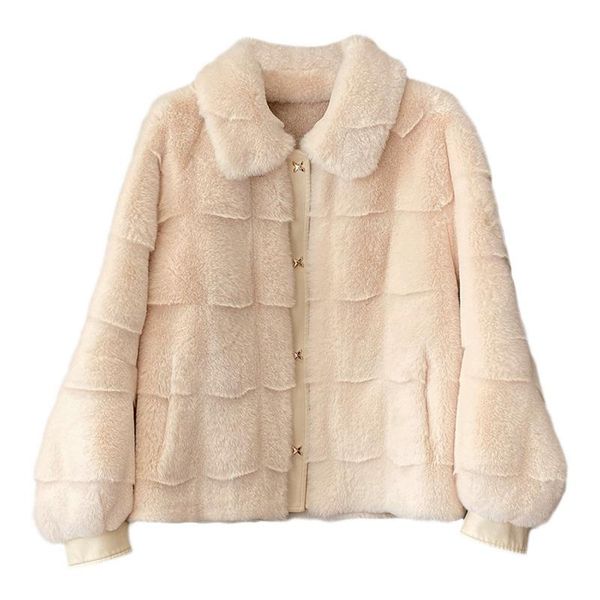 women's fur & faux mink coat female 2021 fashion lantern sleeve heat preservation quality winter office lady women short, Black
women's fur & faux mink coat female 2021 fashion lantern sleeve heat preservation quality winter office lady women short, Black