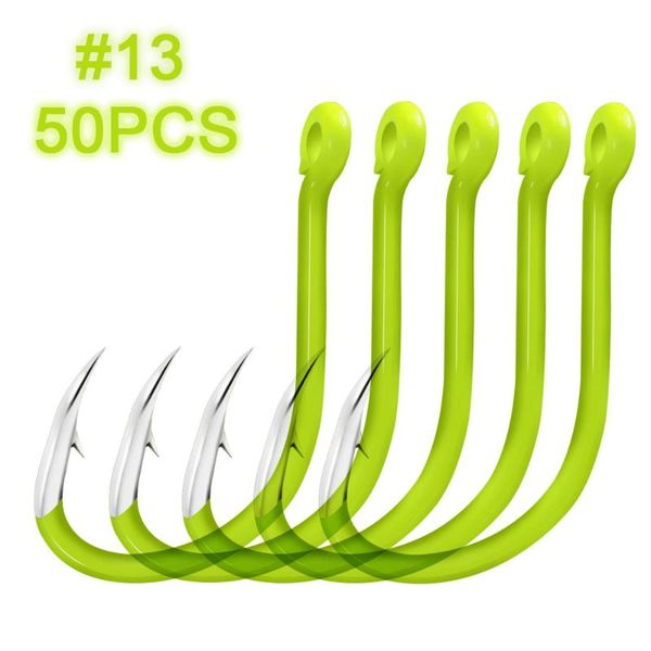 fishing hooks 50pcs fluorescent high carbon steel hook tackle pesca jig accessories
fishing hooks 50pcs fluorescent high carbon steel hook tackle pesca jig accessories