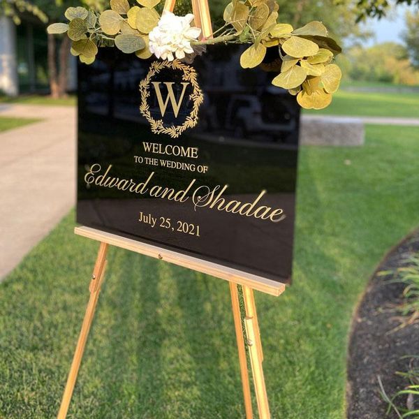 party decoration black acrylic wedding welcome sign 18" x 24" custom board wreath initial letter signs modern decor
party decoration black acrylic wedding welcome sign 18" x 24" custom board wreath initial letter signs modern decor