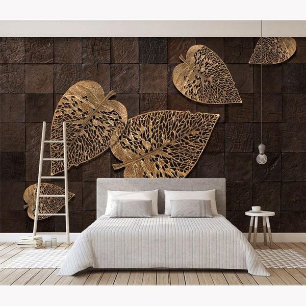 wallpapers vintage wall papers retro wood grain golden leaves papier peint mural 3d living room bedroom self adhesive / silk wallpaper
wallpapers vintage wall papers retro wood grain golden leaves papier peint mural 3d living room bedroom self adhesive / silk wallpaper