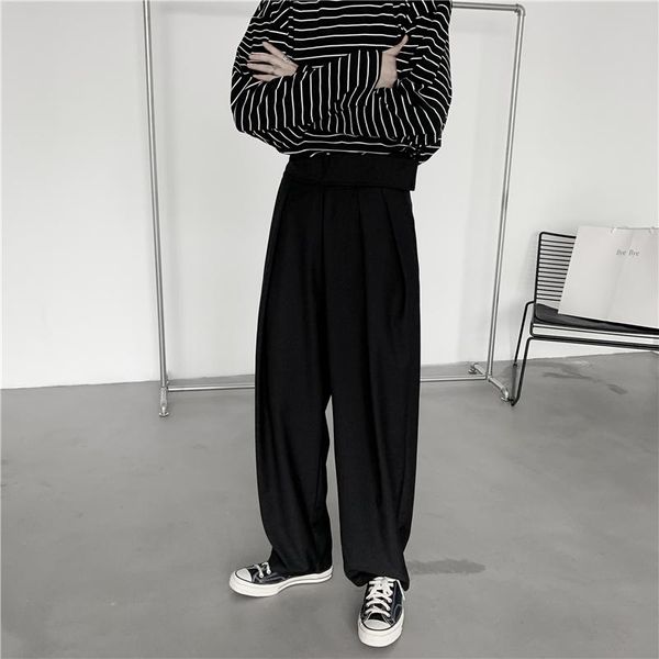 men's pants spring autumn suit korean fashion loose business casual formal men streetwear straight ankle-length, Black
men's pants spring autumn suit korean fashion loose business casual formal men streetwear straight ankle-length, Black