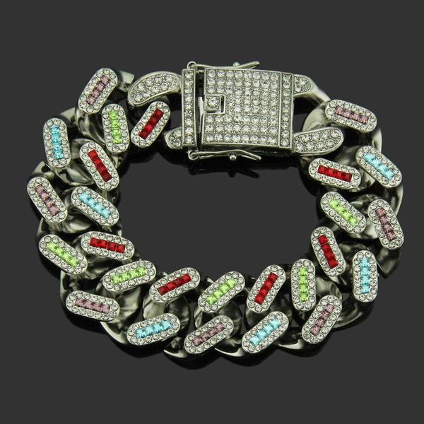 link, chain 22mm hip hop rhinestone cuban bracelet link for men paved cz rapper luxur jewelry accessories gift, Black
link, chain 22mm hip hop rhinestone cuban bracelet link for men paved cz rapper luxur jewelry accessories gift, Black