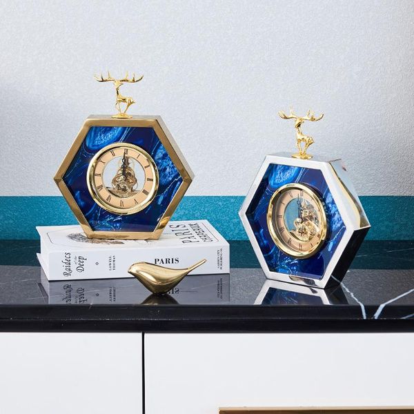 desk & table clocks light luxury elk clock geometric shape american creative living room bedroom bedside deskornaments
desk & table clocks light luxury elk clock geometric shape american creative living room bedroom bedside deskornaments