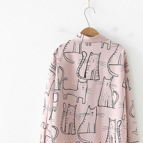blusas femininas fashion long sleeve cat cloth korean shirt casual loose blouses woman 2021 women ,summer autumn cd, White
blusas femininas fashion long sleeve cat cloth korean shirt casual loose blouses woman 2021 women ,summer autumn cd, White