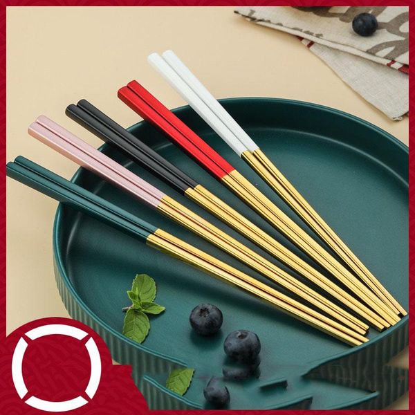 chopsticks 5 sets 304 stainless steel household tableware high-grade anti-slip anti-mold long home decoration crafts
chopsticks 5 sets 304 stainless steel household tableware high-grade anti-slip anti-mold long home decoration crafts