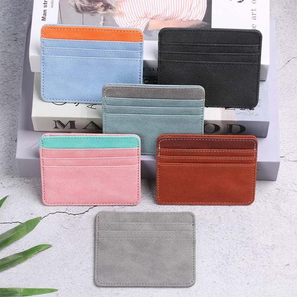 card holders 1pc pu leather id holder candy color bank box multi slot slim case wallet women men business cover, Brown;gray
card holders 1pc pu leather id holder candy color bank box multi slot slim case wallet women men business cover, Brown;gray
