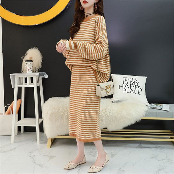 2 autumn knitted two piece skirt oversize warm tracksuit wool vintage suit set stripe elastic women outfits 9apk, White
2 autumn knitted two piece skirt oversize warm tracksuit wool vintage suit set stripe elastic women outfits 9apk, White