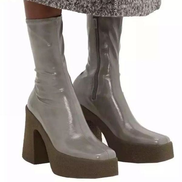 dress shoes women's boots in high heels 9.5cm, leather platform, snowboots for women heels, shoes with fake sk 9x23, Black
dress shoes women's boots in high heels 9.5cm, leather platform, snowboots for women heels, shoes with fake sk 9x23, Black
