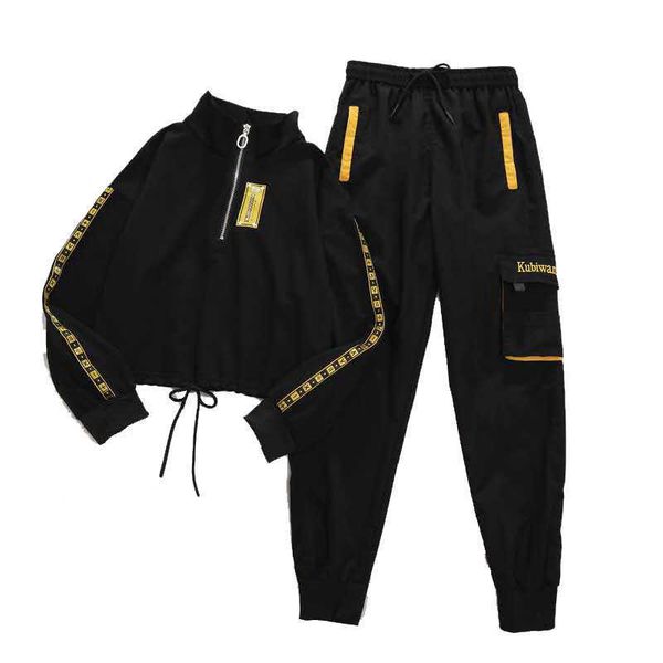 winter autumn casual sports cargo pant high-waist streetwear two-piece set clothes 210531, White
winter autumn casual sports cargo pant high-waist streetwear two-piece set clothes 210531, White