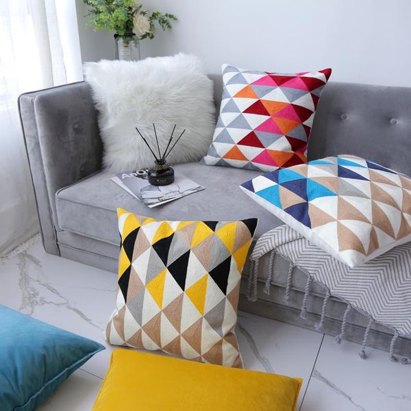 geometric embroidery nordic modern minimalist pillow sofa cushion for bedside
geometric embroidery nordic modern minimalist pillow sofa cushion for bedside