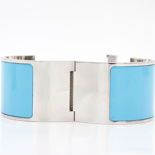 brand classic cuff silver h bracelets enamel bangles 33mm jewelry with orange dust bag packing, White
brand classic cuff silver h bracelets enamel bangles 33mm jewelry with orange dust bag packing, White