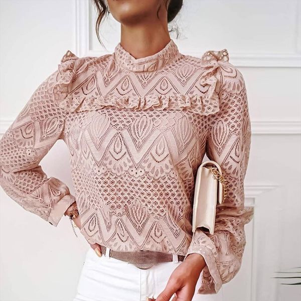 autumn and bloues women shirts elegant long sleeve lace ruffle hollow out office shirt top, White
autumn and bloues women shirts elegant long sleeve lace ruffle hollow out office shirt top, White