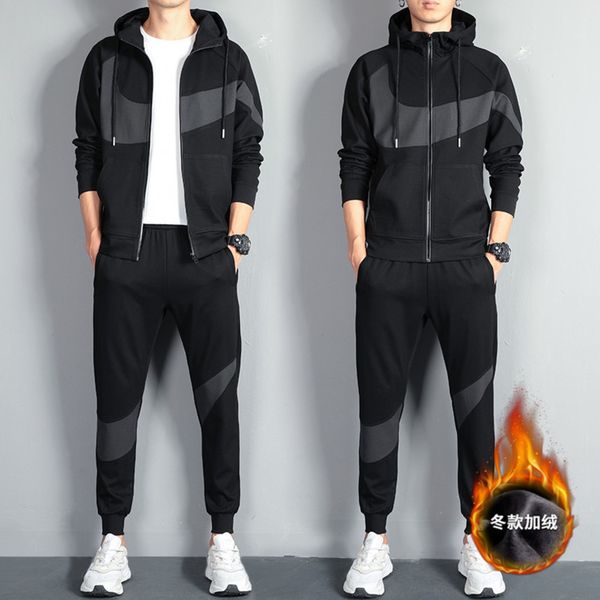 high street wear big hook large size autumn and winter sweater two-piece set korean leisure sports suit men's, Gray
high street wear big hook large size autumn and winter sweater two-piece set korean leisure sports suit men's, Gray