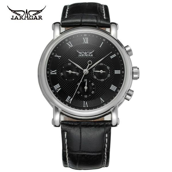 wristwatches jaragar 2021 mens luxury watch saat genuine leather relojes hombre automatic hand clock man, Slivery;brown
wristwatches jaragar 2021 mens luxury watch saat genuine leather relojes hombre automatic hand clock man, Slivery;brown
