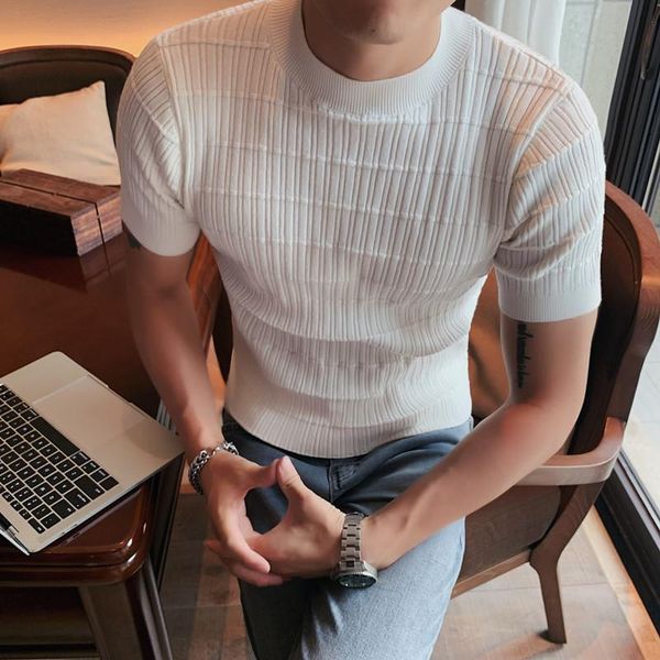 men's sweaters 2021 autumn knitted t-shirt men slim short sleeve sweater half turtleneck casual tee streetwear bottoming shirt clothin, White;black
men's sweaters 2021 autumn knitted t-shirt men slim short sleeve sweater half turtleneck casual tee streetwear bottoming shirt clothin, White;black