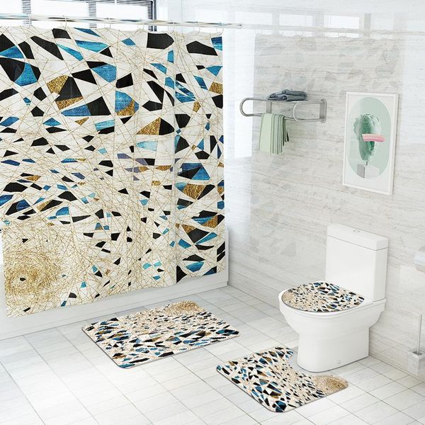 geometric bath mat and shower curtain set bathroom carpet rug home decoration absorbent toilet mat and anti-slip floor rug set
geometric bath mat and shower curtain set bathroom carpet rug home decoration absorbent toilet mat and anti-slip floor rug set