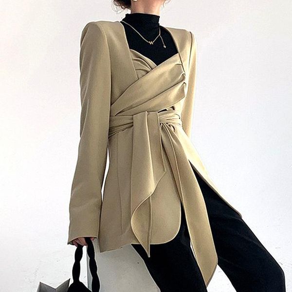 women's suits & blazers ruched bowknot blazer for women square collar long sleeve korean female fashion style casual patchwork, White;black
women's suits & blazers ruched bowknot blazer for women square collar long sleeve korean female fashion style casual patchwork, White;black