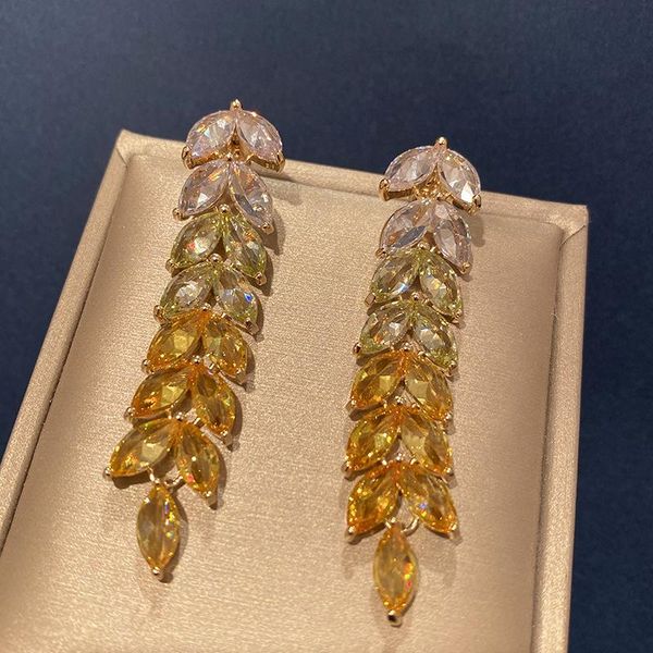 dangle & chandelier luxury ear of wheat long drop earrings inlay cut cubic zircon exquisiter gradient jewelry for women wedding engageme, Silver
dangle & chandelier luxury ear of wheat long drop earrings inlay cut cubic zircon exquisiter gradient jewelry for women wedding engageme, Silver