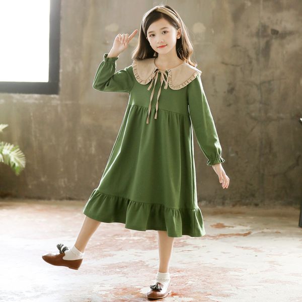 spring autumn long baby princess dress teenage child girls dresses long sleeve big children dress clothing fashion casual 210303, Red;yellow
spring autumn long baby princess dress teenage child girls dresses long sleeve big children dress clothing fashion casual 210303, Red;yellow