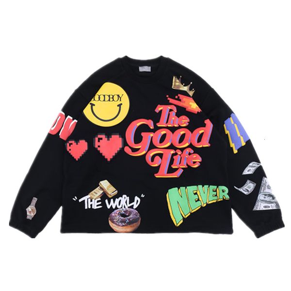 2021 new goodboy xoxogoodboy sweatshirts men women foaming printing streetwear crewneck harajuku oversized hoodie 8j48, Black
2021 new goodboy xoxogoodboy sweatshirts men women foaming printing streetwear crewneck harajuku oversized hoodie 8j48, Black