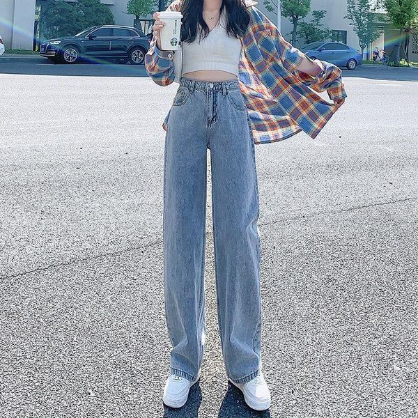 women's jeans black wide-leg loose high-waisted straight legs are thin and tall all-match mopping pants, Blue
women's jeans black wide-leg loose high-waisted straight legs are thin and tall all-match mopping pants, Blue
