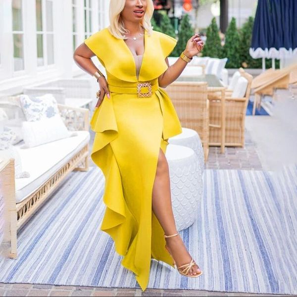 ethnic clothing s-3xl african dresses for women 2021 v-neck long maxi dress clothes dashiki ruffles split robe africaine femme with belt, Red
ethnic clothing s-3xl african dresses for women 2021 v-neck long maxi dress clothes dashiki ruffles split robe africaine femme with belt, Red