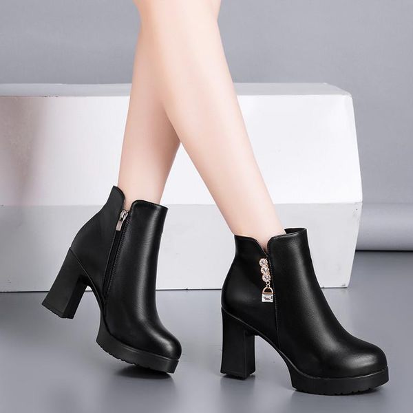 boots autumn winter fashion style leather ankle women warm plush platform snow 9cm super high heel womens shoes, Black
boots autumn winter fashion style leather ankle women warm plush platform snow 9cm super high heel womens shoes, Black