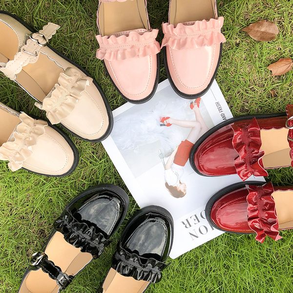 lolita shoes women mary janes patent leather buckle strap med heeled ruffles girls shoes zapatos mujer black pink spring 8875ndress shoes
lolita shoes women mary janes patent leather buckle strap med heeled ruffles girls shoes zapatos mujer black pink spring 8875ndress shoes