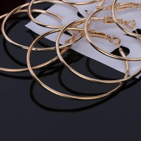 hoop & huggie 6pairs/set vintage dangle ring big circle earrings women steampunk ear clip b95f, Golden;silver
hoop & huggie 6pairs/set vintage dangle ring big circle earrings women steampunk ear clip b95f, Golden;silver