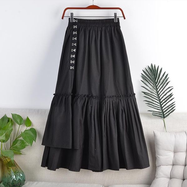 skirts a-line pleated skirt mid-length high waist large hem elastic half all-match white spring female 473, Black
skirts a-line pleated skirt mid-length high waist large hem elastic half all-match white spring female 473, Black