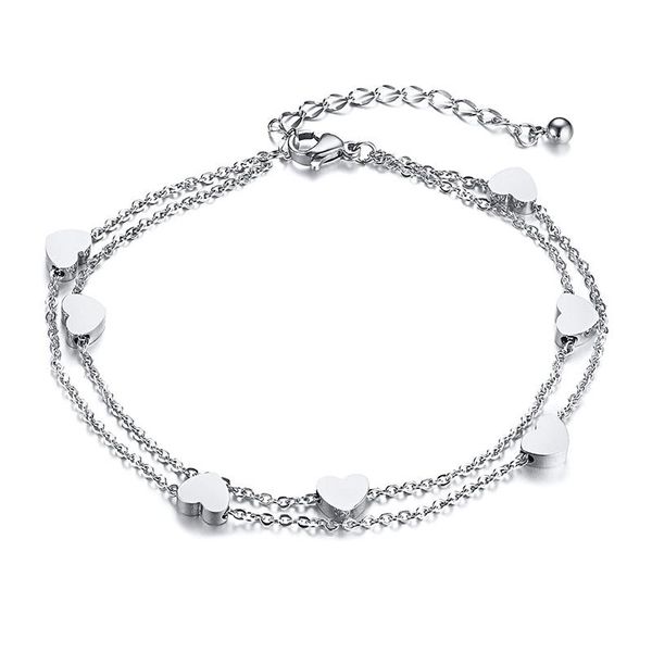 anklets fashion women heart double layer bracelet&anklet stainless steel chain bracelets adjustable jewelry for gift, Red;blue
anklets fashion women heart double layer bracelet&anklet stainless steel chain bracelets adjustable jewelry for gift, Red;blue