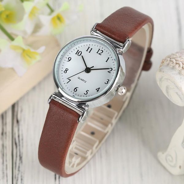 wristwatches elegant ladies wrist watch fresh women black brown leather band casual digital dial watches trendy feminino gift, Slivery;brown
wristwatches elegant ladies wrist watch fresh women black brown leather band casual digital dial watches trendy feminino gift, Slivery;brown