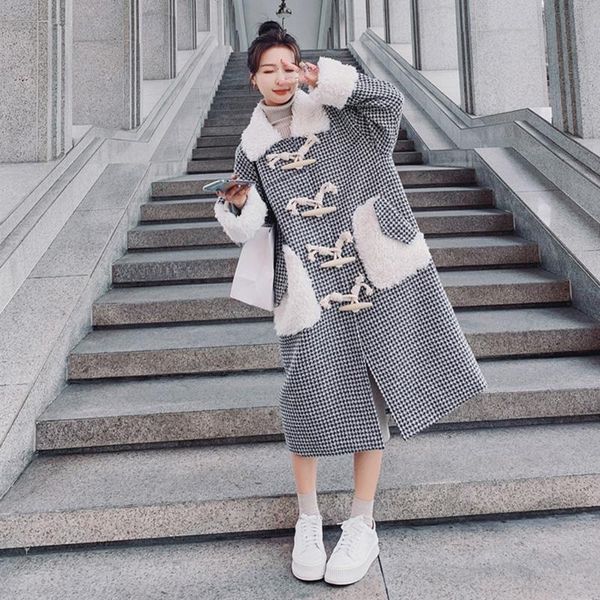 long jacket wool & blends winter temperament thickened loose fashionable for women, Black
long jacket wool & blends winter temperament thickened loose fashionable for women, Black