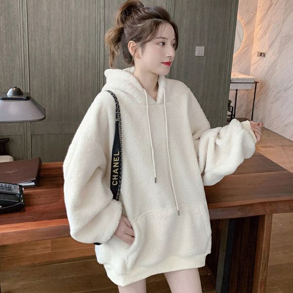 2021 autumn winter new women fashion fleece casual kawaii hoodies solid oversized thick hooded sweatshirt gxkr, Black
2021 autumn winter new women fashion fleece casual kawaii hoodies solid oversized thick hooded sweatshirt gxkr, Black