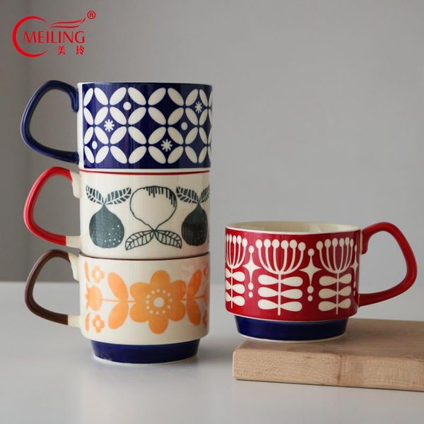 300ml japanese stackable mugs ceramic vintage home table decor flower orange geometr pattern cups for coffee milk water gift
300ml japanese stackable mugs ceramic vintage home table decor flower orange geometr pattern cups for coffee milk water gift
