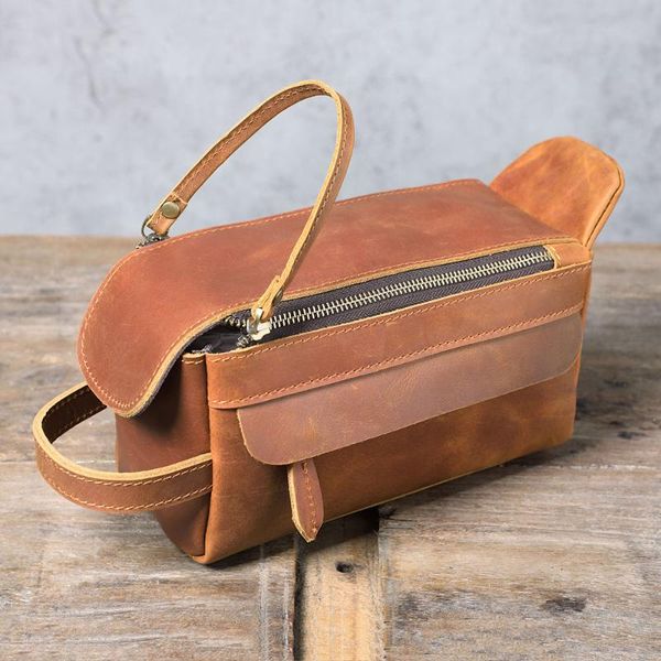 cosmetic bags & cases women's genuine leather bag vintage handmade men's crazy horse wash designer travel toiletry pouch handbag
cosmetic bags & cases women's genuine leather bag vintage handmade men's crazy horse wash designer travel toiletry pouch handbag