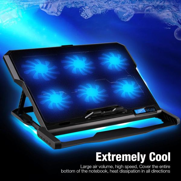 lapcooling pads notebook radiator powerful six fan computer cooler lcd screen two usb ports pad stand for lap below 15.6 inch
lapcooling pads notebook radiator powerful six fan computer cooler lcd screen two usb ports pad stand for lap below 15.6 inch