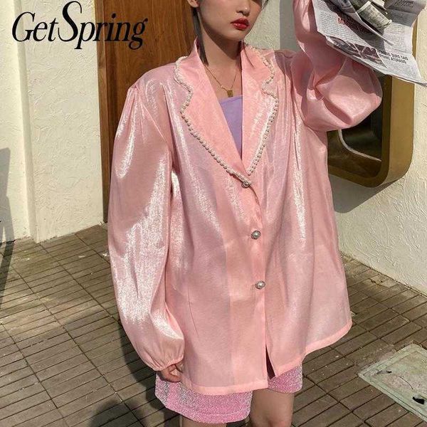 getspring women shirt pearl patchwork long sleeve woman blouses shirts vintage loose pink bloues fashion 210601, White
getspring women shirt pearl patchwork long sleeve woman blouses shirts vintage loose pink bloues fashion 210601, White