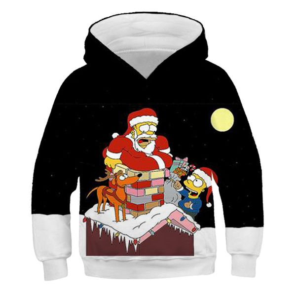 christmas cartoon design pattern men's 3d printing hoodie visual impact party punk gothic round neck american sweater hoodie, Black 
christmas cartoon design pattern men's 3d printing hoodie visual impact party punk gothic round neck american sweater hoodie, Black