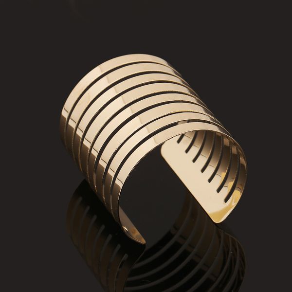 1pc fashion europe simple gold open cuff bangles for men women jewelry punk rectangular hollow wide bracelets, White
1pc fashion europe simple gold open cuff bangles for men women jewelry punk rectangular hollow wide bracelets, White