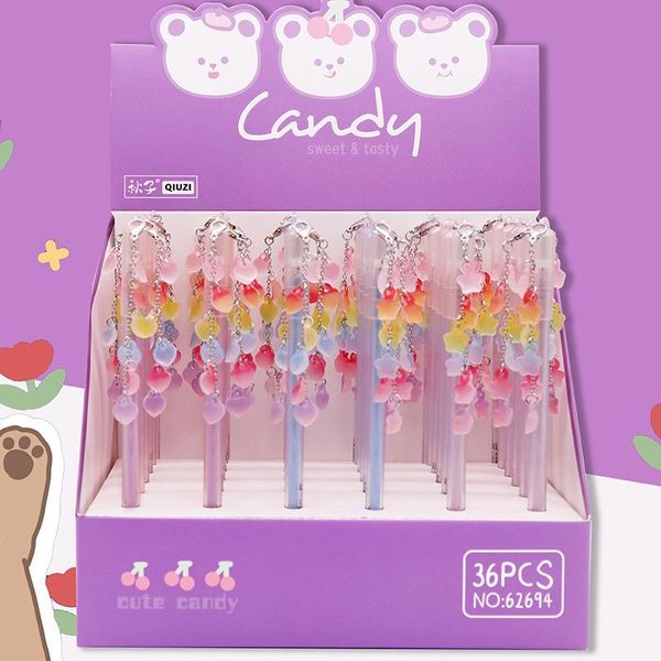 36 pcs/lot creative rainbow candy pendant gel pen cute 0.5 mm black ink neutral pen promotional gift stationery school supplies
36 pcs/lot creative rainbow candy pendant gel pen cute 0.5 mm black ink neutral pen promotional gift stationery school supplies