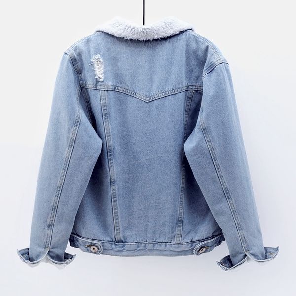 winter fashion thick lamb fur liner denim jacket coat women slim casual short jeans jackets vintage frayed blue outerwear female ehck, Black;brown
winter fashion thick lamb fur liner denim jacket coat women slim casual short jeans jackets vintage frayed blue outerwear female ehck, Black;brown