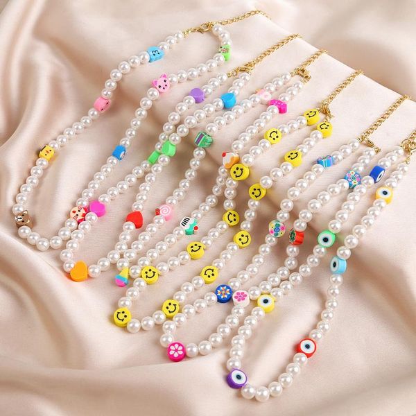 chokers diezi summer ethnic imitation pearl choker necklace for women girls sweet soft clay beads chain flower heart jewelry, Golden;silver
chokers diezi summer ethnic imitation pearl choker necklace for women girls sweet soft clay beads chain flower heart jewelry, Golden;silver