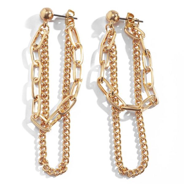 hip hop metal tassel dangle earring punk style thick thin chain ear drop women fashion gold stud earrings jewelry, Silver
hip hop metal tassel dangle earring punk style thick thin chain ear drop women fashion gold stud earrings jewelry, Silver