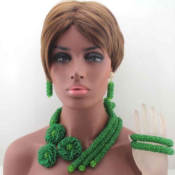 earrings & necklace fashion green chunky beads african jewelry sets beaded crystal costume set for wedding w13668, Silver
earrings & necklace fashion green chunky beads african jewelry sets beaded crystal costume set for wedding w13668, Silver